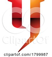 Orange And Red Glossy Lowercase Letter Y Icon