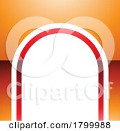 Orange And Red Glossy Arch Shaped Letter N Icon