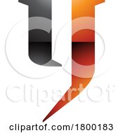 Orange And Black Glossy Lowercase Letter Y Icon