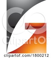 Orange And Black Rectangular Glossy Letter G Icon