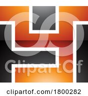 Orange And Black Glossy Rectangle Shaped Letter Y Icon