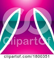Magenta And Green Glossy Square Shaped Letter T Icon