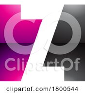 Poster, Art Print Of Magenta And Black Glossy Rectangle Shaped Letter Z Icon
