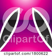 Poster, Art Print Of Magenta And Black Glossy Square Shaped Letter T Icon