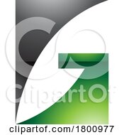 Green And Black Rectangular Glossy Letter G Icon