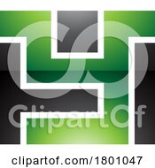 Green And Black Glossy Rectangle Shaped Letter Y Icon
