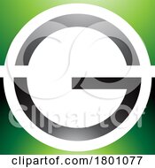 Poster, Art Print Of Green And Black Glossy Round And Square Letter G Icon