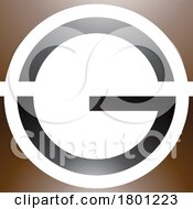 Poster, Art Print Of Brown And Black Glossy Round And Square Letter G Icon