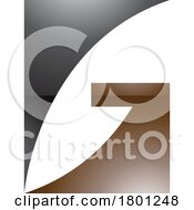 Brown And Black Rectangular Glossy Letter G Icon