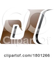 01/16/2024 - Brown And Black Glossy Lowercase Italic Letter D Icon