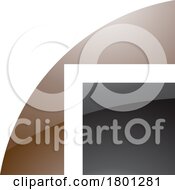 01/17/2024 - Brown And Black Glossy Geometrical Letter R Icon