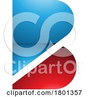 Blue And Red Bold Glossy Letter B Icon