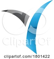 01/18/2024 - Blue And Black Glossy Grass Shaped Letter Y Icon