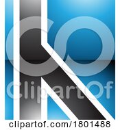 01/19/2024 - Blue And Black Glossy Letter H Icon With Straight Lines