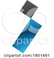 01/19/2024 - Blue And Black Glossy Letter I Icon With A Square And Rectangle