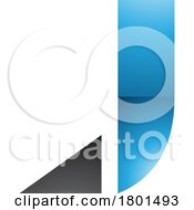 Blue And Black Glossy Letter J Icon With A Triangular Tip
