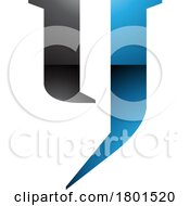 Blue And Black Glossy Lowercase Letter Y Icon