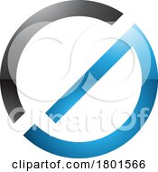 01/21/2024 - Blue And Black Thin Round Glossy Letter G Icon