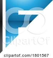 01/21/2024 - Blue And Black Triangular Glossy Letter F Icon