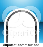 01/21/2024 - Blue And Black Glossy Arch Shaped Letter N Icon