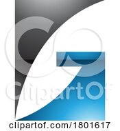 Blue And Black Rectangular Glossy Letter G Icon