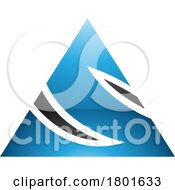 01/22/2024 - Blue And Black Glossy Triangle Shaped Letter S Icon