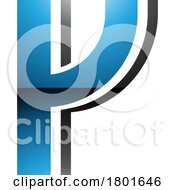 01/22/2024 - Blue And Black Glossy Striped Shaped Letter Y Icon