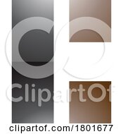 Poster, Art Print Of Black And Brown Rectangular Glossy Letter C Icon