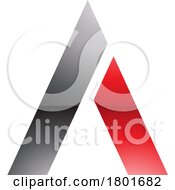 01/23/2024 - Black And Red Glossy Trapezium Shaped Letter A Icon