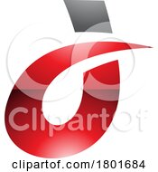 01/23/2024 - Black And Red Curved Glossy Spiky Letter D Icon
