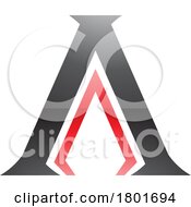Poster, Art Print Of Black And Red Glossy Pillar Shaped Letter A Icon
