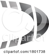 01/24/2024 - Black Striped Glossy Letter D Icon