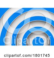 Poster, Art Print Of Background Of Blue Circular Curves