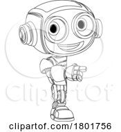 Poster, Art Print Of Robot Mascot Cartoon Cute Fun Alien Character Man