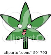 Cartoon Clipart Happy Marijuana Leaf