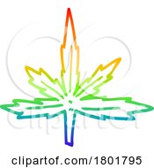 Cartoon Clipart Colorful Marijuana Leaf by lineartestpilot