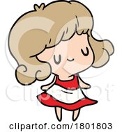 Cartoon Clipart Kawaii Girl by lineartestpilot