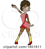 Poster, Art Print Of Cartoon Clipart Woman Dancing