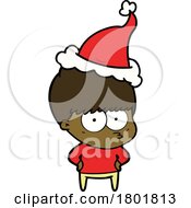 Cartoon Clipart Christmas Boy by lineartestpilot