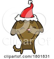 Poster, Art Print Of Cartoon Clipart Christmas Dog