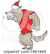 Poster, Art Print Of Cartoon Clipart Christmas Werewolf