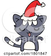 Poster, Art Print Of Cartoon Clipart Christmas Raccoon