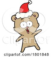 Poster, Art Print Of Cartoon Clipart Christmas Bear Or Teddy