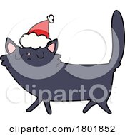 Cartoon Clipart Christmas Cat