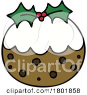 Poster, Art Print Of Cartoon Clipart Christmas Pudding