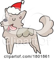 Cartoon Clipart Christmas Dog