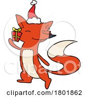 Poster, Art Print Of Cartoon Clipart Christmas Fox