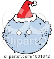 Poster, Art Print Of Cartoon Clipart Christmas Blowfish