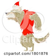 Cartoon Clipart Christmas Werewolf by lineartestpilot