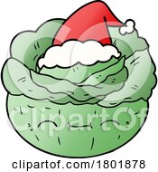 Poster, Art Print Of Cartoon Clipart Christmas Cabbage